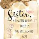 Christmas Gift for Sister  Mason Jar Night Light, LED Glass Jar with Rustic Twine & "For You" Tag, Sentimental Keepsake Lamp, Sister Gifts from Sister or Brother, Cute Home Dcor, Birthday. (Stellar)