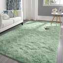 Pettop Fluffy Sage Green Area Rug for Bedroom Living Room, 3x5 Feet Soft Plush Fuzzy Rugs for Girls Kids Boys, Non-Slip and Washable Rug for Nursery Classroom, Carpet for Rooms Decor