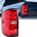 Tail Light Assembly Compatible with 2014-2019 Chevy Silverado 1500 2500HD 3500HD, Rear Taillight Brake Turn Signal with Bulbs, Replaces GM2800261 23431875 (Left Driver Side)