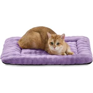 Pet Bed Mat Crate Pad for Cats Small Dogs, Washable Soft Pet Sleeping Mat Kennel Pad with 3D Bubble Pattern, Dusty Purple, 24"x 18"