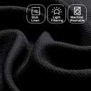 2 x Chyhomenyc Black Short Curtain Valance for Windows, Faux Linen Textured Half Window Curtains, Burlap Solid Topper Small Curtain Valance for Bathroom Laundry Basement, 60Wx18L Inch, 1 Piece