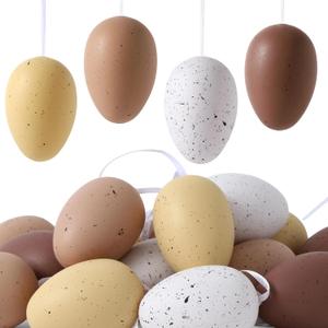Easter Egg Ornaments Colorful Easter Tree Decor Set 16PCS Shatterproof Decorative Hanging Decorations for Home Tree Spring Bliss or Farmhouse Theme