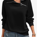 Bulotus Womens Turtleneck Sweaters Ribbed Knit Split Cowl Neck Tunic Sweaters Size XL