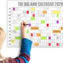 The Mini Big A## Calendar 2026  2x1.5 Dry-Erase Wall Calendar  See Your Whole Year at a Glance  Plan Goals & Adventures  Gray