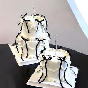 20 Pack Bow Cupcake Toppers Birthday Bowknot Ribbons Coquette Black Bow High Footed Cup Balloon Wall Party Decorations Bridal Cake Dessert Picks Baby Girl Boy Birthday Wedding Party Supplies black