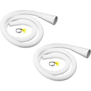 MECCANIXITY Universal Air Conditioner Drain Hose Multiple Size Connector 20-30mm ID 3.3ft with Clamp for AC Units Washing Machine Faucet, White Pack of 2 MECCANIXITY Universal Air Conditioner Drain Hose Multiple Size Connector 20-30mm ID 3.3ft with Clamp for AC Units Washing Machine Faucet, White Pack of 2