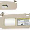 Left Driver Side Sun Visor Fit for Toyota RAV4 (Roof with Light) 2006 2007 2008 2009 2010 2011 2012 2013, Replace for 74320-42501-B2 Beige