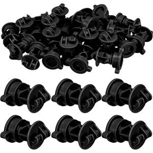 Frienda  Electric Fence Insulators Bulk Round Post Clips Electric Wire Insulators Wood Post Wire Holding for Garden Ranch Agriculture Farm Fence