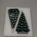 Christmas Decorations Indoor, Christmas Decor - Christmas Tree Candles Battery Operated, Flameless LED Candle Lights with 6H Timer, Xmas Home Decor, Set of 2(Green)