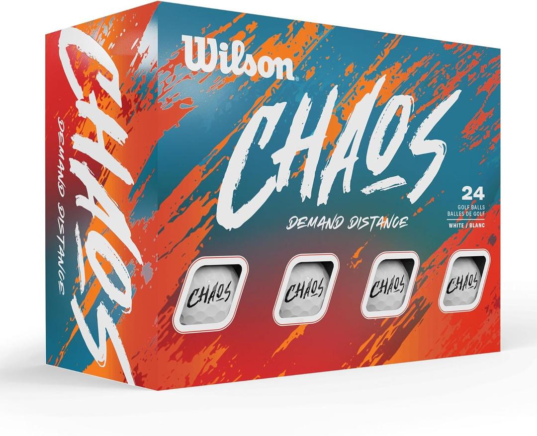Wilson 2024 Chaos Golf Balls - 24 Balls (White)