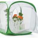 Two Doors Monarch Butterfly Habitat, Insect Mesh Cage, Caterpillar Enclosure Terrarium Pop-up (12 X 12 X 12 Inches)