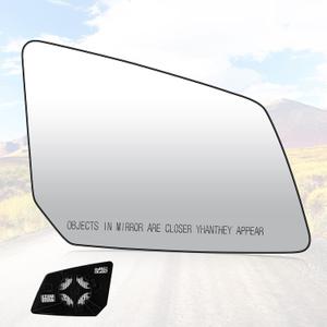 Youxmoto Passenger Right Side Mirror Glass Replacement 2007-2016 Fit For GMC Acadia/For Chevy Traverse/For Saturn Outlook, w/Backing Plate Heated Glass,fit 15951928, 25990004