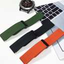 26mm 22mm 20mm QuickFit Watch Band Compatible with Garmin Fenix 8 7 6 5 3 hr 6s 5s 6x 5x Forerunner 935 945 965 Magnetic Silicone Watch Band for Garmin Instinct Approach MARQ Descent Quatix Epix Pro (Orange)