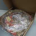 6.5 Ft Fall Straw Garlands for Mantle Thanksgiving Artificial Wreath Garland with Eucalyptus Floral Wreath Autumn Harvest Flower Garland Home Decor for Home Wedding Fireplace Autumn Indoor Decor