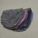 Fruit of the Loom Women's Eversoft Cotton Underwear Multipacks, Tag Free & Breathable (5, Bikini - Grey/Blue/Purple)