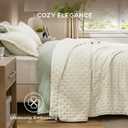 Bedsure King Quilt - Cream Bedspread King Size & Lightweight Comforter, Modern Cottage Coverlet with Clover Pattern, Ultra Soft All-Season Bedding, 106 x 96 Inches | Stitch-Free Quilting, Ultra Soft, Lightweight, Machine Washable, Pet-Friendly