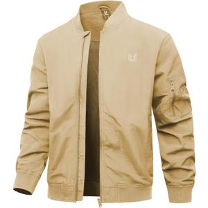 NORTHYARD Men's Bomber Jacket Lightweight Casual Windbreaker Zip Up Fashion Windproof Coat Spring Fall (L)