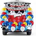 Soulchen 42 Pcs Dog Paw Themed Halloween Themed Trunk or Treat Car Decorations Kit Dog Garage Archway Decor with Balloons, Backdrop, Cardboard, Banner for Birthday Party Supplies Decorations