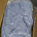 Cozy Bliss Faux Fur Throw Blanket for Couch, Cozy Warm Plush Striped Blanket for Sofa Bedroom Living Room, 60 * 80 Inches Light Blue