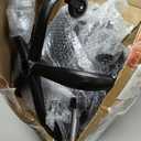 Rolling Shop Stool with Wheels,Mechanic Garage Stool Chair with Adjustable Height 15.55"-18.3",Heavy Duty Swivel Roller Seat for Garage,Salon and Tattoo Beauty, Black