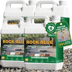 Rock Glue for Landscaping, Strong Mulch & Gravel Adhesive, 4 Gallon