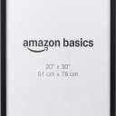 Amazon Basics Rectangular Wood Poster Frame, 20" x 30", Black