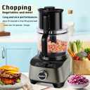 14 Cup Large Food Processor, XL Bowl, Large Chute for Blending, Mixing, Shredding, and Slicing, Meat and Vegetable Chopping, Doughing, All in One for kitchen,4 Speeds, 600W