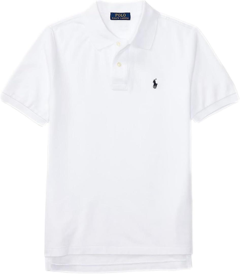 POLO RALPH LAUREN Boys' Classic Cotton Mesh Polo Shirt (RalphWhite, M)