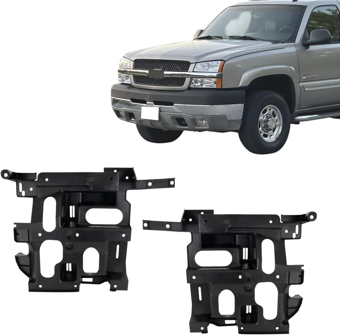 New Aftermarket Head Lamp Bracket Driver and Passenger Side Support Compatible with Chevy Avalanche 2002-2006 / Chevy Silverado 2003 - 2006 Includes 2007 Classic Replaces OE 15798922 15798921