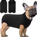 SAWMONG Recovery Suit for Dogs Female Male, Breathable Dog Onesie After Surgery Spay Neuter, Professional Dog Surgical Suit, Substitute Pet E-Collar Cone, Black, Small