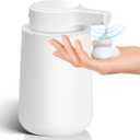 Automatic Soap Dispenser Foaming Touchless: 9oz Plastic White Modern Rechargeable Electric Auto Foam Soap Dispenser - Bathroom Kitchen Hand Dish Lotion