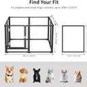 Clear Acrylic Dog Play Pen Indoor Pet Enclosure for Small Dogs & Cats, Outdoor Use with Door, Easy Assemble & Cleaning 48"L x 24"W x 24"H