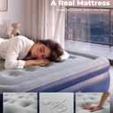 Queen Air Mattress with Built in Pump,18" XL Full Raised Blow up Air Bed,3 Mins Quick Self-Inflation/Deflation, 660lbs Max Inflatable Mattress for Camping/Home/Guests/Travel (Navy)