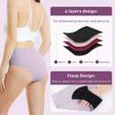 Carer 3 Pack Incontinence Underwear for Women, Washable Reusable Womens Absorbency Leakproof Incontinence Panties for Bladder Leak Protective Briefs 2XL(2 Pink/1 Purple)