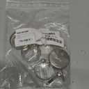 Duravit Toilet Seat Hinge Kit; Starck 3; Stainless Steel; Silver; Round; Modern