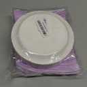 Lavender Party Plates and Napkins, Include 7 Disposable Light Purple Paper Dessert Plate Napkins Forks Party Supplies for Birthday, Baby Shower, Wedding, Picnics Party Decorations for Serves 50