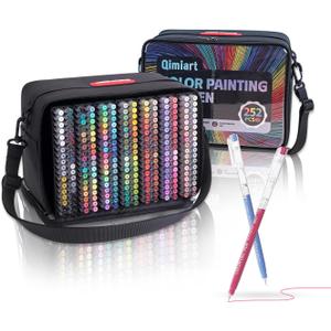 Acrylic Gel Pens for Coloring, 252 PCS Colored Pen Gift Set | 0.6mm Tip with Portable Storage Bag for Black Paper & White Paper, Perfect for Adult Coloring, Journaling, Doodling, Drawing