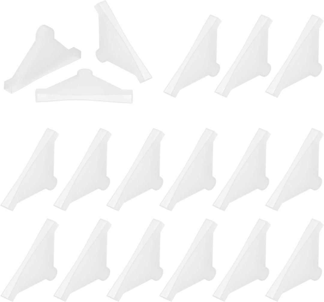 uxcell 30Pcs Triangle Glass Corner Protector, 0.24 x 2 Inch Plastic, Clear