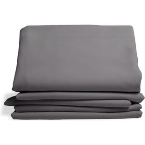 Moondream LumenControl Solid Blackout Curtain for Bedroom | Light Block for Windows & Sliding Doors | Made in Europe | Rod Pocket & Pencil Pleats | 55" W x 63" L | Grey - Cloud MC09