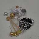 22 Pcs Space Cake Topper,Outer Space Cupcake Toppers Astronaut Figurine Decorations Birthday Space Themed Party Supplies Planet Rocket Pearl Balls and Star DIY Cake Toppers for Kids Party Baby Shower (Gold)