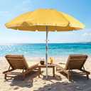 HOMEDEMO Double-Sided Umbrella, Stylish Dual Pattern Canopy with UPF50+ Sun Protection, Includes Built-in Convenience Hook, Perfect for Aesthetic Patio, Poolside & Outdoor Settings