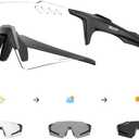 SCVCN Photochromic Cycling Glasses UV400 Protection for Women Men Cycling Glasses TR90 Frame MTB Running Bike DZ-S9A2