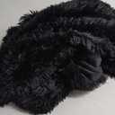 GONAAP Fuzzy Faux Fur Throw Blanket Twin Size Black Super Soft Cozy Plush Fuzzy Shaggy Blanket for Couch Sofa Bed (Black, Twin(60"x80"))