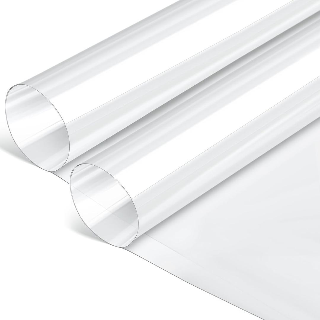 Beeveer Polycarbonate Clear Plastic Sheet 2 Pcs 36" x 96" Flexible Sheet Panels with UV Coating on Both Sides for Crafts DIY Window Replacement Panes