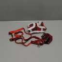 PUPTECK Dog Harness and Leash Set Small Sized, Step in No Pull Adjustable Puppy Cat Harness Reflective Pet Vest (XS (9-13lbs, Chest 14"-16"), #3 Red(Plush Plaid))