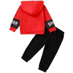 Renotemy Toddler Infant Baby Boy Clothes Outfit Long Sleeve Hoodie Sweatshirt Casual Fall Winter Clothes Set for Toddler Boy (12-18 Months, Deep Brown Plaid)