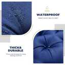 DANGHOOGY Porch Swing Cushions, Waterproof Outdoor Swing Cushions for Patio Furniture with Backresk, 2-3 Seater Thickened Patio Swing Replacement Cushion 60×40" (Blue)