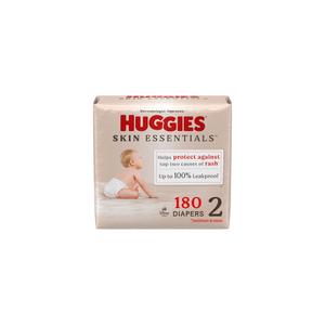 Huggies Size 2 Diapers, Skin Essentials Baby Diapers, Size 2 (12-18 lbs), 180 Count, Packaging May Vary