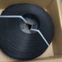AGTEK 98FT Plastic Landscape Edging Kit 3inch Height No-Dig Garden Edging Border Lawn Edging Roll for Flower Bed Lawn Yard, Black, with 60 Anchoring Spikes