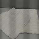 MIULEE Pack of 2 Corduroy Decorative Throw Pillow Covers 12x12 Inch Soft Boho Striped Pillow Covers Modern Farmhouse Home Decor for Sofa Living Room Couch Bed Cream White